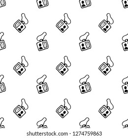 Seamless pattern Hand drawn badge doodle. Sketch Back to school, icon. Decoration element. Isolated on white background. Vector illustration.
