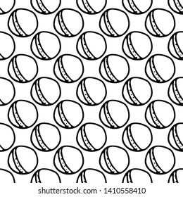 Seamless pattern Hand drawn ball doodle. Sketch children's toy icon. Decoration element. Isolated on white background. Vector illustration.