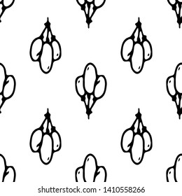 Seamless pattern Hand drawn ballons doodle. Sketch children's toy icon. Decoration element. Isolated on white background. Vector illustration.