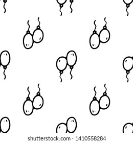 Seamless pattern Hand drawn ballons doodle. Sketch children's toy icon. Decoration element. Isolated on white background. Vector illustration.