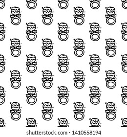 Seamless pattern Hand drawn beanbag doodle. Sketch children's toy icon. Decoration element. Isolated on white background. Vector illustration.