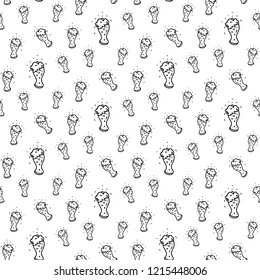 Seamless pattern hand drawn beer. Doodle black sketch. Sign symbol. Decoration element. Isolated on white background. Flat design. Vector illustration.