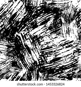 Seamless Pattern with hand drawn black scribble Smear. Abstract grunge texture. Vector illustration