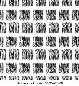 Seamless Pattern with hand drawn black scribble Smear. Abstract grunge texture. Vector illustration
