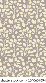 seamless pattern with hand drawn botanical  elements