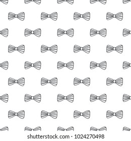 Seamless pattern with hand drawn bow. Vector illustration in scandinavian style.