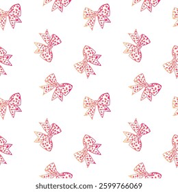 seamless pattern with hand drawn bows. vector illustration.