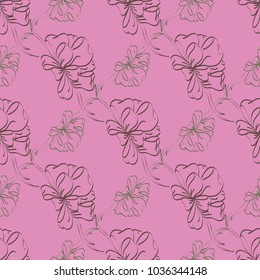 Seamless pattern with hand drawn bow-tie. Detailed sketch of holiday symbol. Useful for background, fabric or paper.