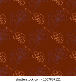 Seamless pattern with hand drawn bow-tie. Detailed sketch of holiday symbol. Useful for background, fabric or paper.