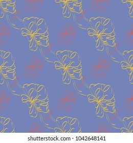 Seamless pattern with hand drawn bow-tie. Detailed sketch of holiday symbol. Useful for background, fabric or paper.