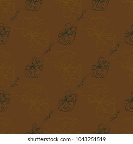Seamless pattern with hand drawn bow-tie. Detailed sketch of holiday symbol. Useful for background, fabric or paper.