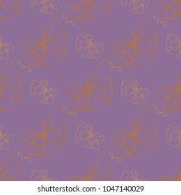 Seamless pattern with hand drawn bow-tie. Detailed sketch of holiday symbol. Useful for background, fabric or paper.