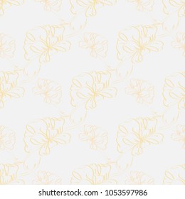 Seamless pattern with hand drawn bow-tie. Detailed sketch of holiday symbol. Useful for background, fabric or paper.