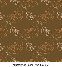 Seamless pattern with hand drawn bow-tie. Detailed sketch of holiday symbol. Useful for background, fabric or paper.