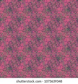 Seamless pattern with hand drawn bow-tie. Detailed sketch of holiday symbol. Useful for background, fabric or paper.