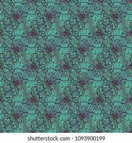 Seamless pattern with hand drawn bow-tie. Detailed sketch of holiday symbol. Useful for background, fabric or paper.