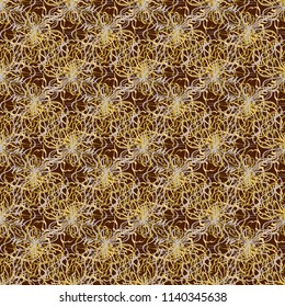 Seamless pattern with hand drawn bow-tie. Detailed sketch of holiday symbol. Useful for background, fabric or paper.