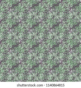 Seamless pattern with hand drawn bow-tie. Detailed sketch of holiday symbol. Useful for background, fabric or paper.