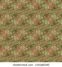 Seamless pattern with hand drawn bow-tie. Detailed sketch of holiday symbol. Useful for background, fabric or paper.