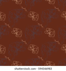 Seamless pattern with hand drawn bow-tie. Detailed sketch of holiday symbol. Useful for background, fabric or paper.