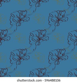 Seamless pattern with hand drawn bow-tie. Detailed sketch of holiday symbol. Useful for background, fabric or paper.