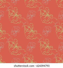 Seamless pattern with hand drawn bow-tie. Detailed sketch of holiday symbol. Useful for background, fabric or paper.