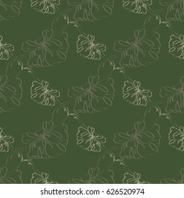 Seamless pattern with hand drawn bow-tie. Detailed sketch of holiday symbol. Useful for background, fabric or paper.