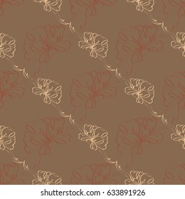 Seamless pattern with hand drawn bow-tie. Detailed sketch of holiday symbol. Useful for background, fabric or paper.