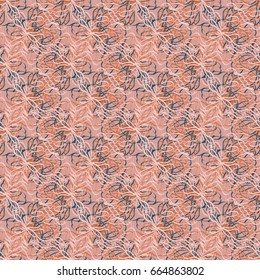 Seamless pattern with hand drawn bow-tie. Detailed sketch of holiday symbol. Useful for background, fabric or paper.