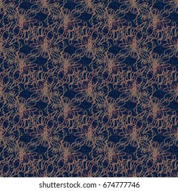 Seamless pattern with hand drawn bow-tie. Detailed sketch of holiday symbol. Useful for background, fabric or paper.