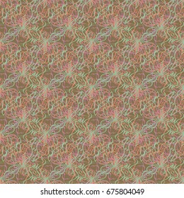 Seamless pattern with hand drawn bow-tie. Detailed sketch of holiday symbol. Useful for background, fabric or paper.