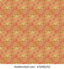 Seamless pattern with hand drawn bow-tie. Detailed sketch of holiday symbol. Useful for background, fabric or paper.