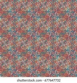 Seamless pattern with hand drawn bow-tie. Detailed sketch of holiday symbol. Useful for background, fabric or paper.
