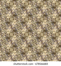 Seamless pattern with hand drawn bow-tie. Detailed sketch of holiday symbol. Useful for background, fabric or paper.