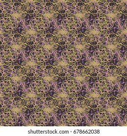 Seamless pattern with hand drawn bow-tie. Detailed sketch of holiday symbol. Useful for background, fabric or paper.