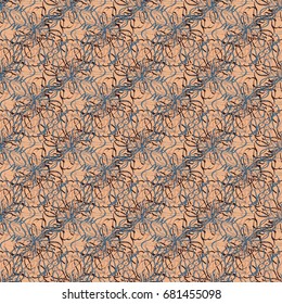 Seamless pattern with hand drawn bow-tie. Detailed sketch of holiday symbol. Useful for background, fabric or paper.