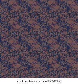 Seamless pattern with hand drawn bow-tie. Detailed sketch of holiday symbol. Useful for background, fabric or paper.