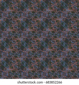 Seamless pattern with hand drawn bow-tie. Detailed sketch of holiday symbol. Useful for background, fabric or paper.