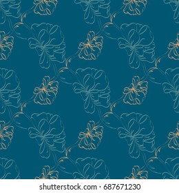 Seamless pattern with hand drawn bow-tie. Detailed sketch of holiday symbol. Useful for background, fabric or paper.