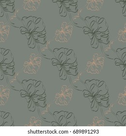 Seamless pattern with hand drawn bow-tie. Detailed sketch of holiday symbol. Useful for background, fabric or paper.