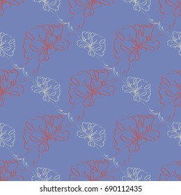 Seamless pattern with hand drawn bow-tie. Detailed sketch of holiday symbol. Useful for background, fabric or paper.