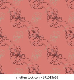 Seamless pattern with hand drawn bow-tie. Detailed sketch of holiday symbol. Useful for background, fabric or paper.