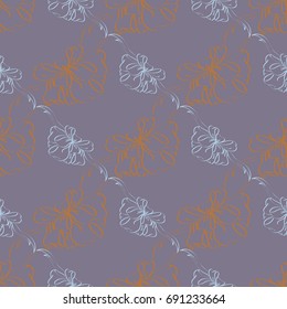 Seamless pattern with hand drawn bow-tie. Detailed sketch of holiday symbol. Useful for background, fabric or paper.
