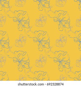 Seamless pattern with hand drawn bow-tie. Detailed sketch of holiday symbol. Useful for background, fabric or paper.