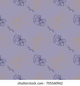 Seamless pattern with hand drawn bow-tie. Detailed sketch of holiday symbol. Useful for background, fabric or paper.