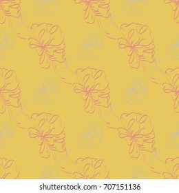 Seamless pattern with hand drawn bow-tie. Detailed sketch of holiday symbol. Useful for background, fabric or paper.