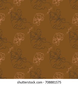 Seamless pattern with hand drawn bow-tie. Detailed sketch of holiday symbol. Useful for background, fabric or paper.