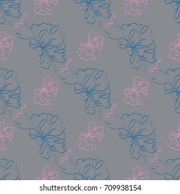Seamless pattern with hand drawn bow-tie. Detailed sketch of holiday symbol. Useful for background, fabric or paper.