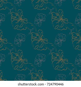 Seamless pattern with hand drawn bow-tie. Detailed sketch of holiday symbol. Useful for background, fabric or paper.