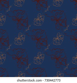 Seamless pattern with hand drawn bow-tie. Detailed sketch of holiday symbol. Useful for background, fabric or paper.